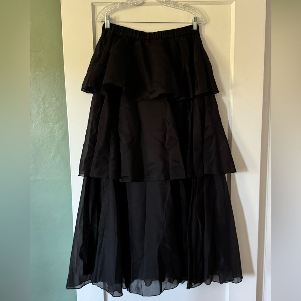 Hello Molly Black Layered Maxi Skirt new with tags